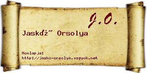 Jaskó Orsolya névjegykártya