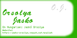orsolya jasko business card